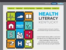 Tablet Screenshot of healthliteracyky.org
